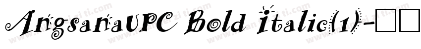 AngsanaUPC Bold Italic(1)字体转换